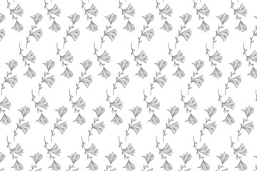 Vintage ornamental seamless flowers pattern background