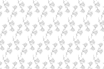Vintage ornamental seamless flowers pattern background