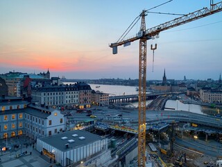Sonnenuntergang über Stockholm