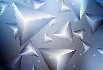 Obraz premium Dark BLUE vector pattern with polygonal style.