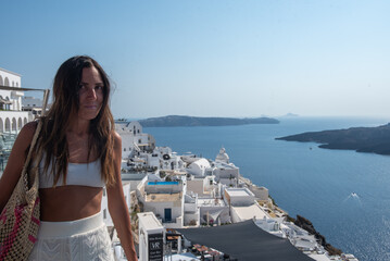 Fototapeta na wymiar Girl in Greece
