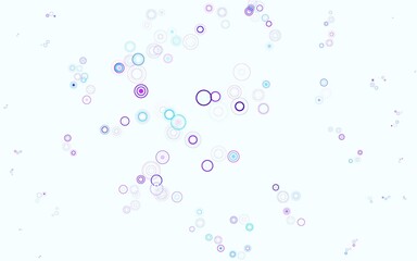 Light Pink, Blue vector backdrop with dots.