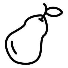 pear vector icon line style