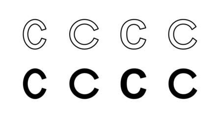 Fototapeta premium Copyright icons set. copyright sign and symbol