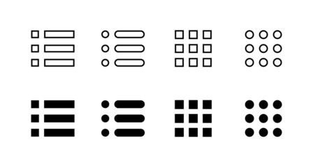 Menu Icons set. web menu sign and symbol. hamburger menu symbol