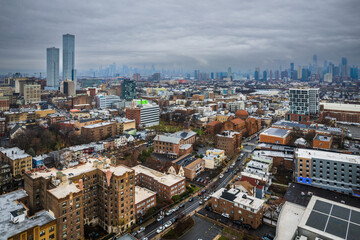 Aerial Drone of Jersey City New Jersey 