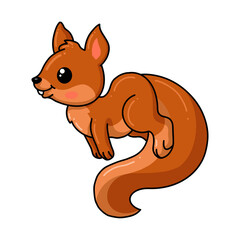 Cute little squirrel cartoon running