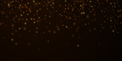 Fototapeta Sparse starry snow Christmas overlay. Christmas li obraz