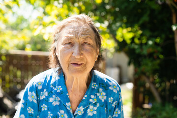 very old great-grandmother. senior old woman