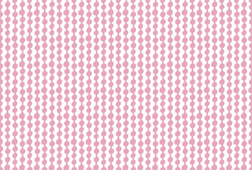 北欧風のピンクのドットラインの白背景の壁紙
