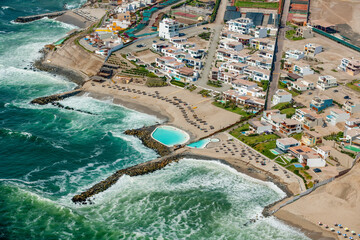 Fototapeta na wymiar Seaside Resorts and Beaches Capital City Lima Peru