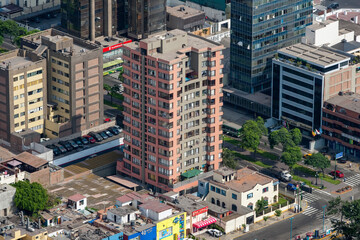 Naklejka premium Central Downtown Commercial and Financial Districts Capital City Lima Peru