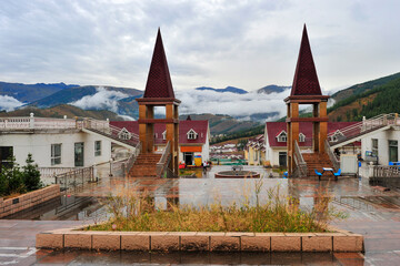 Altay scenic spot in Xinjiang, China in cloudy days