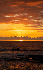 Fototapeta na wymiar The majestic sunset at Big Island, Hawaii