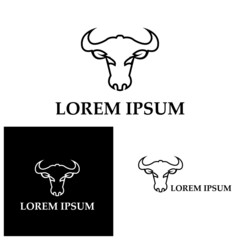 Bull horn logo and symbol template icons app