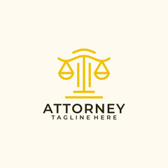 Modern creative attorney logo vector design