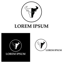 Bull horn logo and symbol template icons app