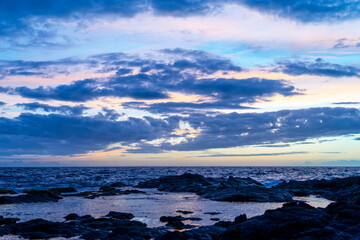 Colorful sky after the sunset in Big Island, Hawaii