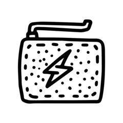 electric heated mat line vector doodle simple icon