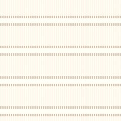 Minimal ecru jute plain horizontal stripe texture pattern. Two tone washed out beach decor background. Modern rustic brown sand color design. Seamless striped distress shabby chic pattern. 