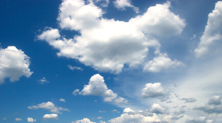 Blue sky background with clouds