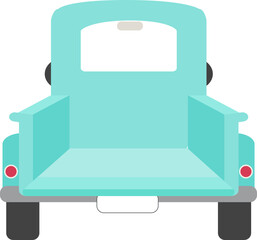 Valentine Truck with hearts and flowers