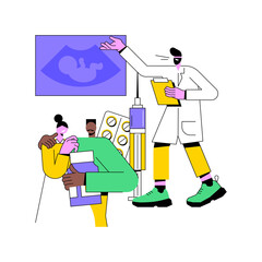 Infertility treatment abstract concept vector illustration. Infertility testing and evaluation, family planning, fertility clinic, reproductive dysfunction treatment, therapy abstract metaphor.