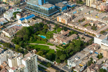 Naklejka premium Commercial Areas of Capital City Lima Peru
