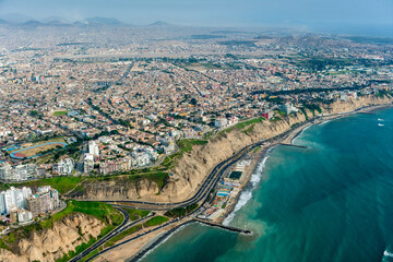 Obraz premium Central Downtown Commercial and Financial Districts Capital City Lima Peru