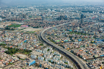 Fototapeta premium Urban Sprawl fo Capital City Lima Peru
