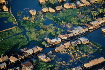 Stilt Homes. Belen Region of Iquitos Peru. Amazon.