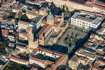 Foto op Plexiglas Palmero Cathedral and Square Sicily Italy © Overflightstock