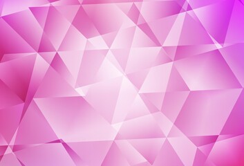 Obraz premium Light Pink vector gradient triangles template.