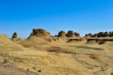 Fototapeta na wymiar Karamay World Devil City, Yadan Landscape. Karamay, Xinjiang, China