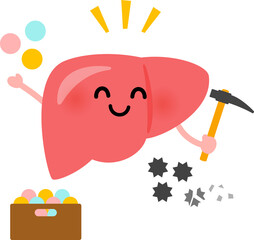 働く肝臓のキャラクター