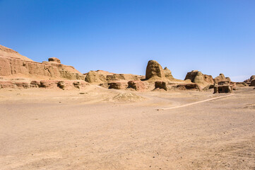Fototapeta na wymiar Karamay World Devil City, Yadan Landscape. Karamay, Xinjiang, China.