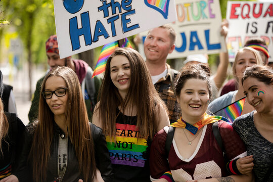 Gay Pride Protest On University Campus