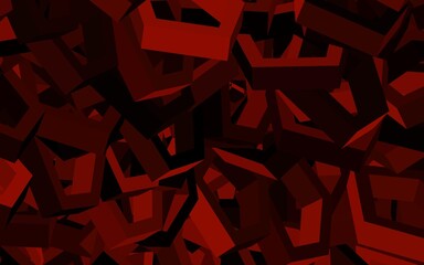 Naklejka premium Dark Brown vector template in hexagonal style.