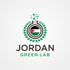 Jordan green Lab Logo Vector