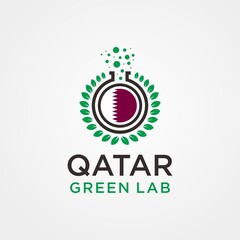 Qatar Green Lab Logo Vector