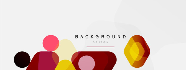 Abstract round geometric shapes and circles background. Trendy techno business template for wallpaper, banner, background or landing