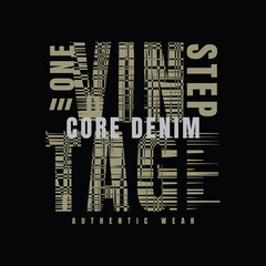 One step, slogan tee graphic typography for print t shirt design,vector illustration