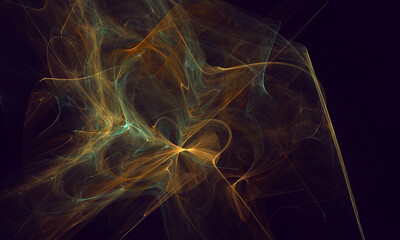 Luminous dark abstract flame digital art, 3d rendering.