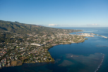 Tropical Islands of French Polynesia. Capital City Papeete on Tahiti