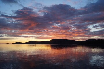 sunrise over the island