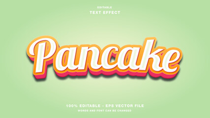 Pancake 3D Style Editable Text Effect