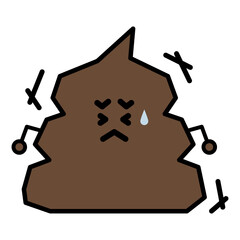 硬いうんち　便秘イメージ　キャラクター