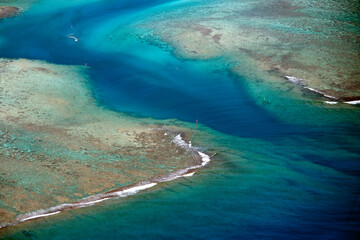 Fototapeta na wymiar Turquoise Sea off Moorea Island French Polynesia