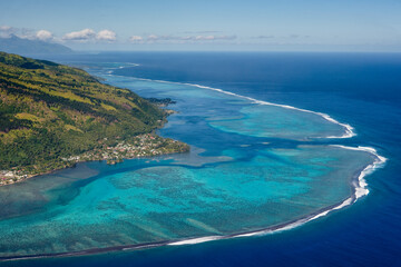 Fototapeta na wymiar Tropical Islands of French Polynesia. Capital City Papeete on Tahiti