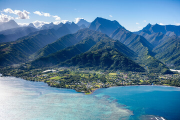 Tropical Islands of French Polynesia. Capital City Papeete on Tahiti